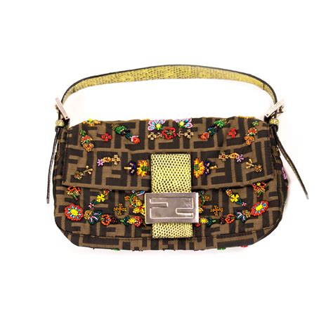 fendi beaded baguette bag|genuine fendi baguette.